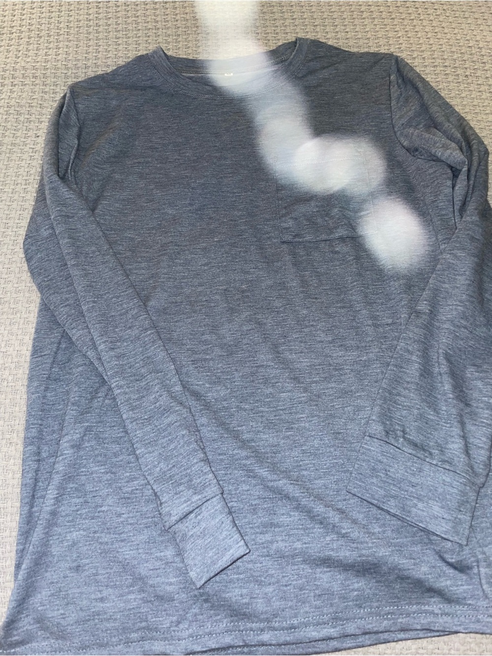 Source Unknown Heather Gray Long-Sleeve Pocket Tee